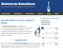 Tablet Screenshot of elektrische-zahnbuerste-test.net